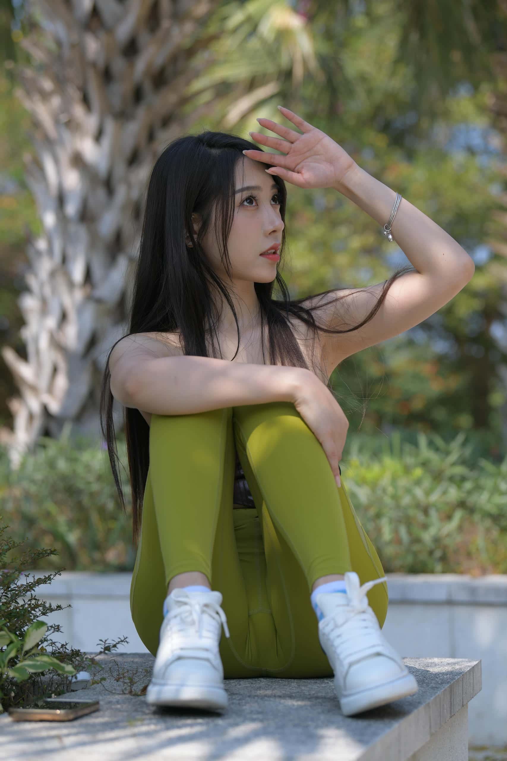 图片[3]-P0411 绿色瑜伽美女【669P】13.1GB-素人网
